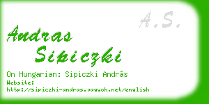 andras sipiczki business card